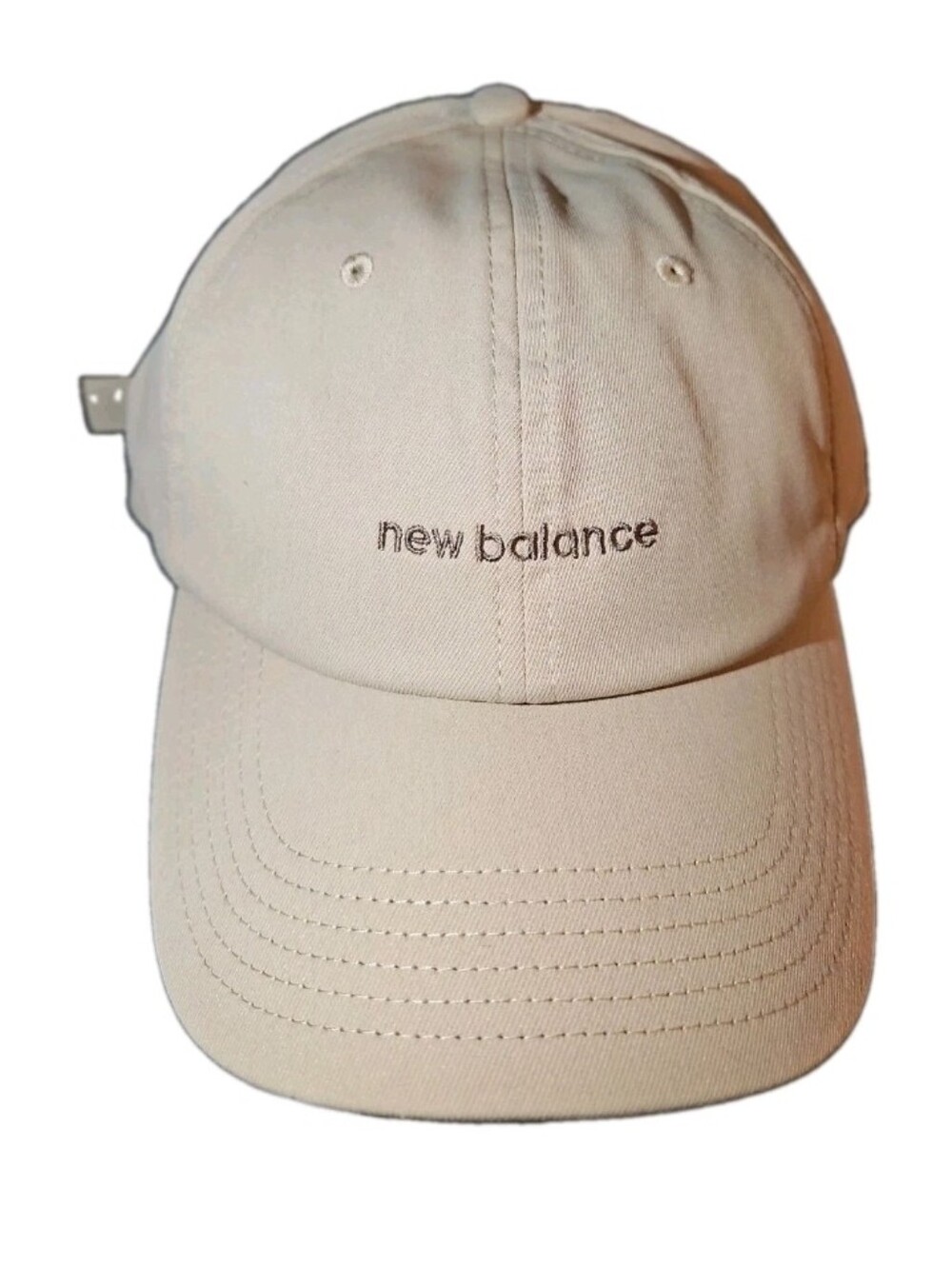 New Balance Slideback Hat Tan One Size Adjustable Embroidered 6 Panel